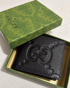 Gucci GG Jumbo Black Leather Wallet – Designer Men's Wallet