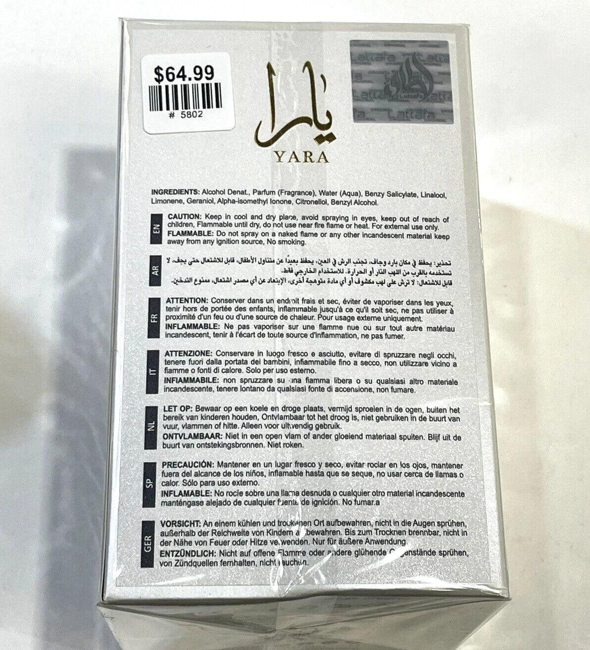 Lattafa Yara Moi Eau de Parfum 3.4 oz / 100ml for Women – New