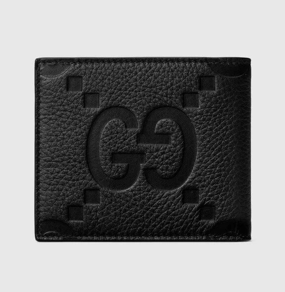 Gucci GG Jumbo Black Leather Wallet – Designer Men's Wallet